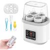 Mocoli Scaldabiberon, Sterilizzatore Per Biberon 8 In 1 Scaldabiberon Scaldabiberon Con Display Lcd E Telecomando Per Riscaldamento Scongelamento E Sterilizzazione Offre Spazio Per 4 Biberon
