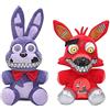 Zhongkaihua, Set di peluche di Five Nights at Freddy's: Sister Location, con Nightmare Bonnie e Nightmare Foxy, per bambini, adatto come regalo di Natale, capodanno e compleanno