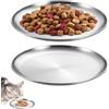 UOCAI 2 ciotole piatte per gatti in acciaio inox, 14 cm ciotola per gatti con baffi larghi, ciotola per cibo Surefeed, a prova di caduta