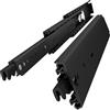 VADANIA Guida Cassetti Pesanti con Serratura 500mm, Nero #D76, 1 Paio | Capacità di Carico 220kg, Estensione Completa, Montaggio Laterale, Guida Pesante Industriale