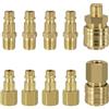 Tunejoy Attacchi Connettore Rapidi Raccordi Aria Compressa 1/4 BSP Europei Attaccho Rapido Aria Compressa per Tubo d'aria Compressori Maschio Femmina 10 Pezzi