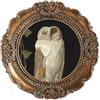 VINLIFE Cornici vintage 3x3 piccole cornici rotonde 3x3 mini cornici antiche cornici ornate collage montaggio a parete e tavolo goffrato floreale bronzo oro