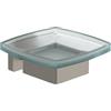 Villeroy & Boch Elements - Portasapone Striking, portasapone da parete, portasapone in vetro satinato con supporto in ottone, rettangolare, nichel spazzolato opaco