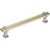 Amerock Overton BP36683BBZG10 - Maniglia per armadietto, 160 mm, color champagne dorato/nichel satinato