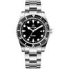 ADDIESDIVE Orologio da uomo Diver 20 ATM Lunetta bidirezionale Movimento al quarzo giapponese Cristallo curvo BGW9 Luminoso AD2068, Nero