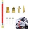 Kmuqshy 8 Pezzi Adattatore Valvola Presta Universali per Palloni, Auto, Kit Gonfiaggio Bici Compatibile Valvola SV DV AV, Prolunga Tubo, Aghi per Palloni, Adattatore Materassini Gonfiabili, Compressori Aria
