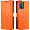 JUNETOP Cover per Motorola Moto G85 5G/Motorola Edge 50 Fusion 5G, Custodia a Libro Portafoglio Flip Case in Pelle PU di Alta Qualità [Protezione RFID] - Arancione