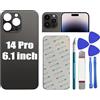 LiXiongBao Sostituzione del coperchio del vetro posteriore 14 Pro per iPhone 14 Pro Sostituzione del vetro posteriore posteriore da 6,1 '' con kit di strumenti di riparazione (Grafite)