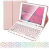 CHAINORA Tastiera Bluetooth Custodia per iPad Air 11 inch 2024 (M2),iPad Air 5th/4th Gen and iPad Pro 11 inch (4th/3rd/2nd/1st Gen),Bluetooth, Rimovibile,Layout Italiano Tastiera (Pink)