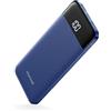 charmast Power Bank 10400mAh, USB C caricatore portatile con LED Digitale Display Batteria Esterna Portatile con 2 ingressi e 3 uscite da 5V/3A per Huawei Xiaomi Smartphone (Blu)