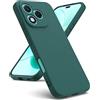 Oududianzi - Cover Compatibile con Honor 400 Lite 5G [Cover in Silicone Liquido] [Interno in Microfibra] Gomma Gel di Silicone TPU Liquido Antiurto Custodia Honor 400 Lite - Verde Notte