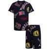 Nike Jordan Completo T-Shirt e Shorts da Bambino 23 Ring Aop Nero Taglia 5-6 A Codice 85C997-023