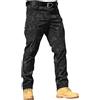 Generic Pantaloni cargo da uomo, resistenti, con tasche, vestibilità larga, da lavoro, campeggio, escursionismo, Marina Militare, 3XL