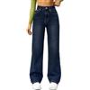 Generico Jeans Donna Taglie Forti Pantalone Taglie Forti 2025 Strappati Wide Leg Pantaloni Larghi Y2k Fit Eleganti Gamba Larga Push Up Jeggings Skinny Curvy Larghi Jeans Baggy Donna Blu Scuro L