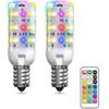 BrightWish E14 RGB LED con Telecomando, Dimmerabile Cambia Colore 3000K Calda & 6000K Fredda, 12 Colori RGB, 2W, Luce Multicolore per Sala, Camera, Festa (2 Pezzi)