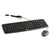 LINK LKTAST02 + LKMOS04 - Tastiera Italiana USB 108 tasti colore nero + Mini Mouse Ottico USB 3 tasti Nero