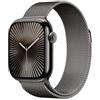 Apple Watch Series 10 GPS + Cellular 42 mm Smartwatch con cassa in titanio color Ardesia e cinturino Sport Loop Ardesia. Fitness tracker, app ECG, display Retina always-on, Carbon Neutral
