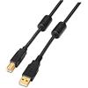 VoltShine Cavo USB 2.0 tipo A a tipo B 3.0 m con ferrite per stampanti e dispositivi di connettività. Ideale per il trasferimento dei dati.