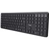 Trust Gaming Trust Vaiya Tastiera senza fili Bluetooth + 2,4 GHz AZERTY francese, tastiera Bluetooth multidispositivo ricaricabile con tastierino digitale, 55% plastica riciclata, Windows iOS iPadOS macOS Android,