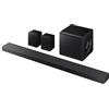 Samsung Soundbar HW-QS750F/ZF Serie QS, 10 Speaker, Wireless, Convertible, Dolby 5.1ch, Audio a 5.1.3 Canali, DTS Virtual:X, Surround Sound Expansion, Q-Simphony,Titan Black, 2025, 5.1.2 CANALI