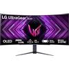 LG UltraGear OLED 45GS96QB Monitor Gaming 45, 21:9 Curvo (800R), WQHD (3440x1440), OLED, 240Hz, 0,03ms (GtG), G-Sync, FreeSync Premium Pro, Speaker 14W, USB-C (65W), HDMI 2.1, DisplayPort, Nero