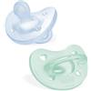 Chicco Gommotto Physioforma Soft Azzurro 2-6 Mesi 2 Pezzi Silicone
