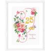 VERVACO Kit Punto Croce Contato ANNIVERSARIO DI MATRIMONIO Decorativi Per Pareti ca. 23 x 32 cm Set Fai Da Te Creativo Adulti Ricamo Casa Decor Arte Da Parete Kit Per Hobby Cross Stitch
