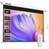 WASJOYE 84 Schermo Proiettore Motorizzato Diagonale Elettrico Proiezione Automatica 16: 9 Telo Videoproiettore HD 8K per il Gioco per Uffici di Cinema Home Theater Projector Screen W/telecomando