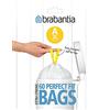 Brabantia PerfectFit Bags A Sacchetti per Spazzatura, 3L, Bianco, Dispenser da 60 Sacchetti