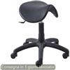 CKS Seduta tecnica a sella Mount 40 in PU integrale e lavabile nero CKS bassa - R07871