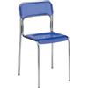 U.D. Sedia Ascona ST Blu in polipropilene - 4 gambe nera - senza braccioli