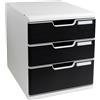 Multiform Cassettiera modulo A4 3 cassetti grigio/nero multiform - Z04004