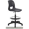 CKS Sgabello tecnico Vera 60 con scocca in PP nero CKS alto con poggiapiedi - R07869