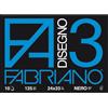 Fabriano Album disegno nero Fabriano F3 (125 gr) - 10 fogli - 24x33 cm (conf. 10)