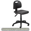 CKS Sgabello tecnico Labor Back-system 50 nero CKS in PU lavabile medio - R07864