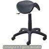 CKS Sgabello tecnico a sella Mount 50 in PU integrale e lavabile nero CKS medio - R07870