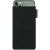 Adore June Classic Nero Custodia Compatibile con iPhone 11 PRO Max, Tessuto Resistente con Display di Pulizia Effetto
