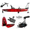 Big Mama Kayak Kayak a Motore di prua Haswing Cayman 55lb con GPS + Pedali divisibile Big Mama Triken 330 live S, con ruote e vasca del vivo