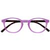 OPULIZE Zen Occhiali Da Lettura Lucente Rosa Viola Scuro Piccolo Uomo Donna Cerniere Molla R24-4 +1,00