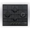 Glem Gas piano cottura a gas 4 fornelli 60 cm incasso con wok antracite