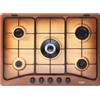 De'Longhi Piano Cottura Gas YTF 57 ASV 5 Fornelli da Incasso 70 cm Marrone con Wok