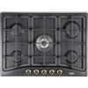 De'Longhi ANF 57 PRO piano cottura a gas 5 fornelli 68 cm antracite da incasso