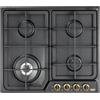 De'Longhi Piano Cottura a Gas 4 Fornelli 60cm da Incasso Antracite ANF 46 PRO