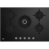 Beko Piano cottura a gas 5 fornelli 75 cm vetro nero wok centrale da incasso