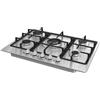 Hisense Piano Cottura a Gas 5 Fornelli 71 cm Acciaio Inox da Incasso con Bruciatore Wok