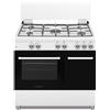 Schaub Lorenz cucina a gas 90x60 cm 5 fuochi grill elettrico bianca portabombola