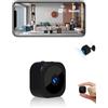 AOBOCAM Mini Telecamera WiFi Interno, Videocamera Sorveglianza 1080P, Visione Notturna, Rilevamento di Movimento, Controllo Remoto Con App (black 1)