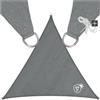 TecTake 800886 Tenda a Vela Solare Triangolare, Protezione Raggi UV, Telo da Sole + Set di funi di Tensione, Resistente e Traspirante, Giardino Terrazza, Grigio (Triangolare | 6 x 6 x 6 m | No.403891)