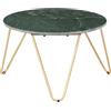 RJPLMFV Tavolino da soggiorno Tavolino multifunzionale Tavolino da Salotto Verde 65x65x42 cm Pietra Vera Testura Marmo