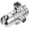 OSALADI Divisore Acqua Rubinetto Doccia Adattatore 3 Vie Abs Argento Facile Installazione Durevole per Bagno